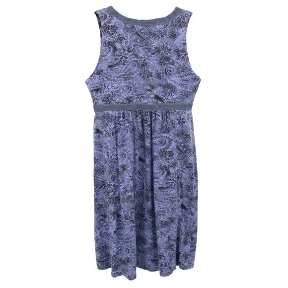 Athleta Paisley Dress Womens S Purple Boho Feminine Active Casual Beach Hippie - Picture 3 of 16